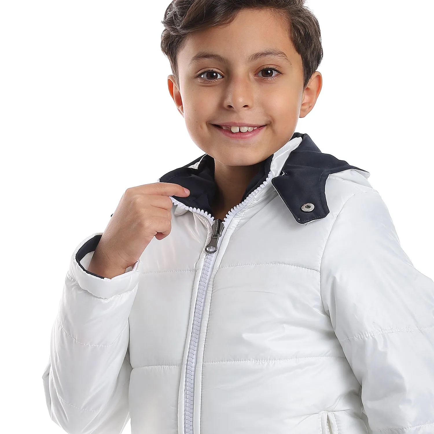quilted_pattern_double_face_waterproof_boys_jacket_-_white_-_navy_blue