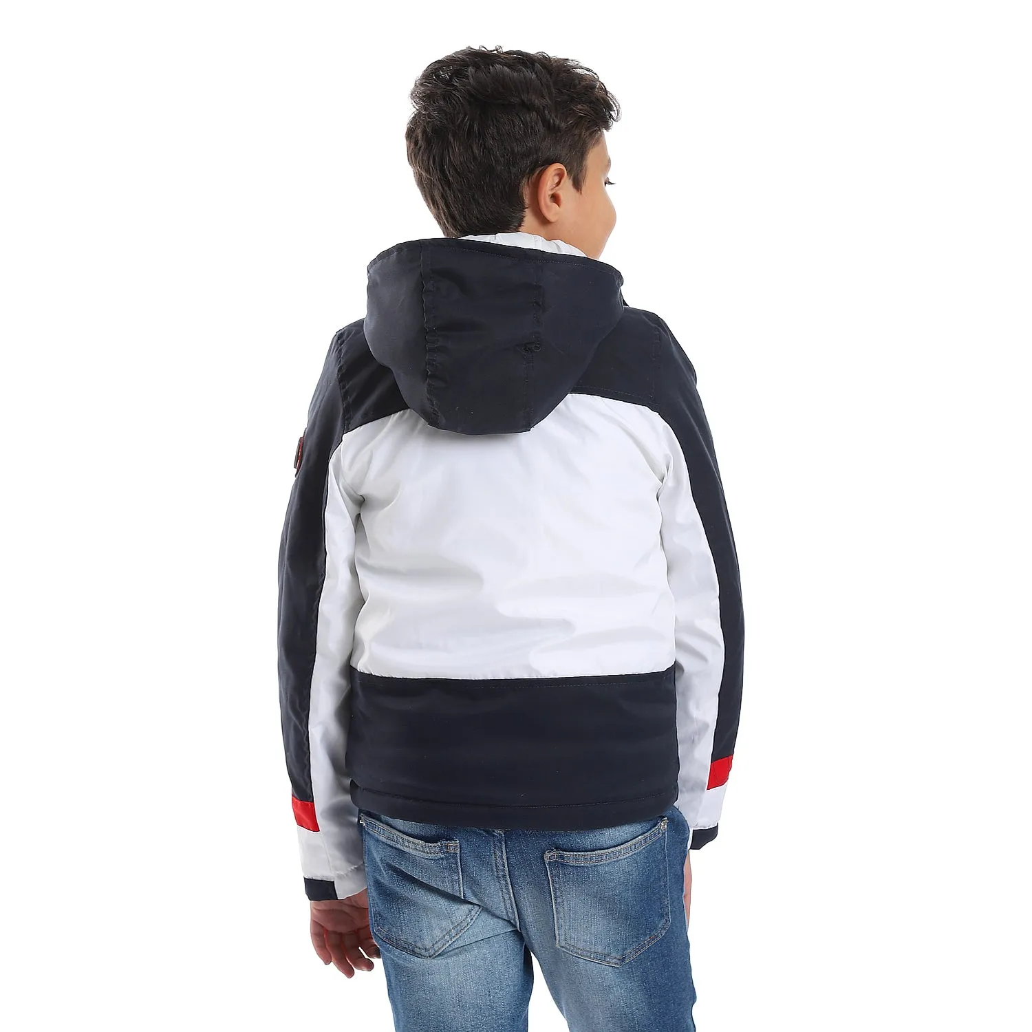quilted_pattern_double_face_waterproof_boys_jacket_-_white_-_navy_blue