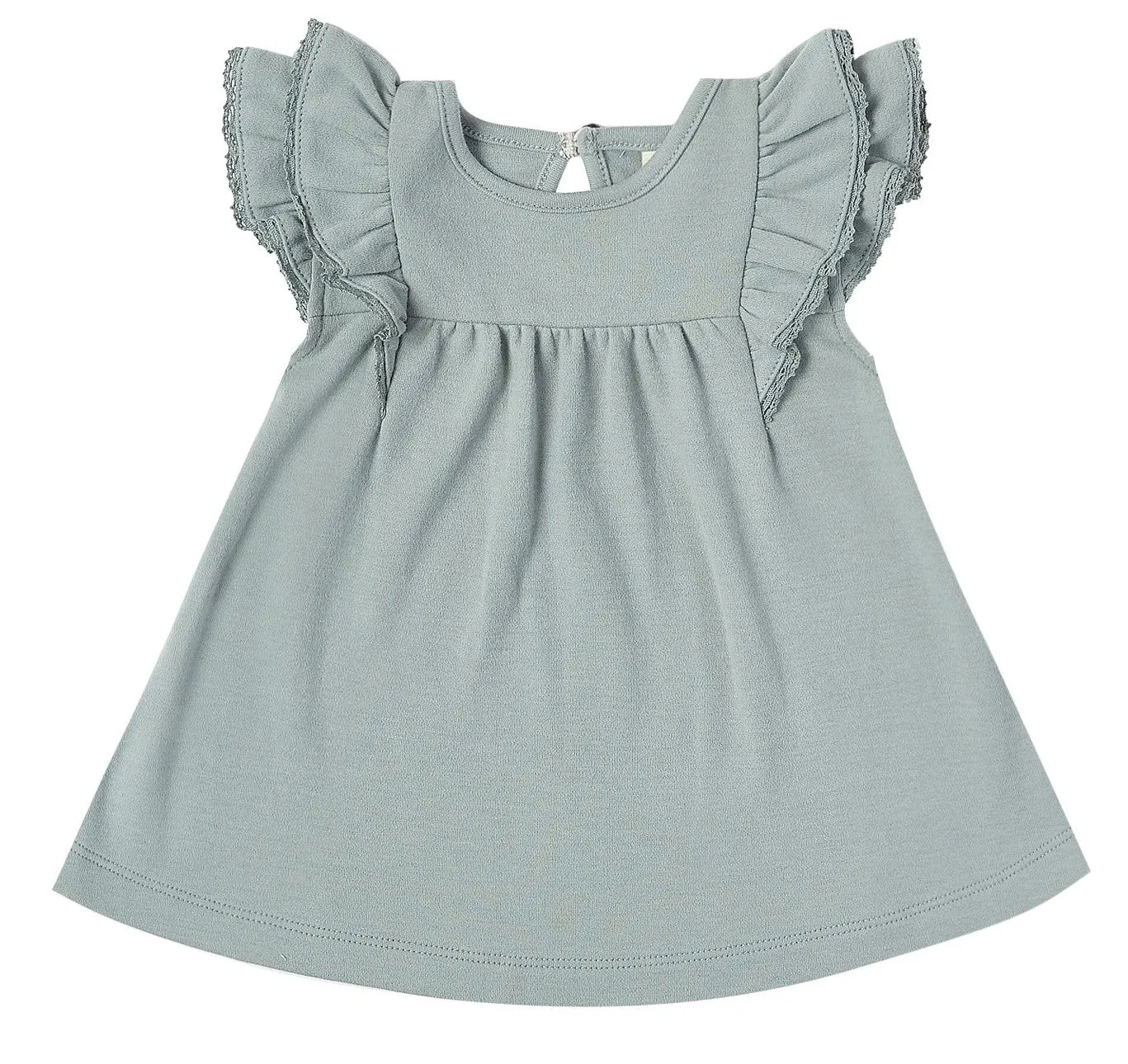 Quincy Mae Ocean Flutter Sleeve Dress
