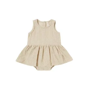 Quincy Mae Skirted Tank Onepiece - Ocre Stripe