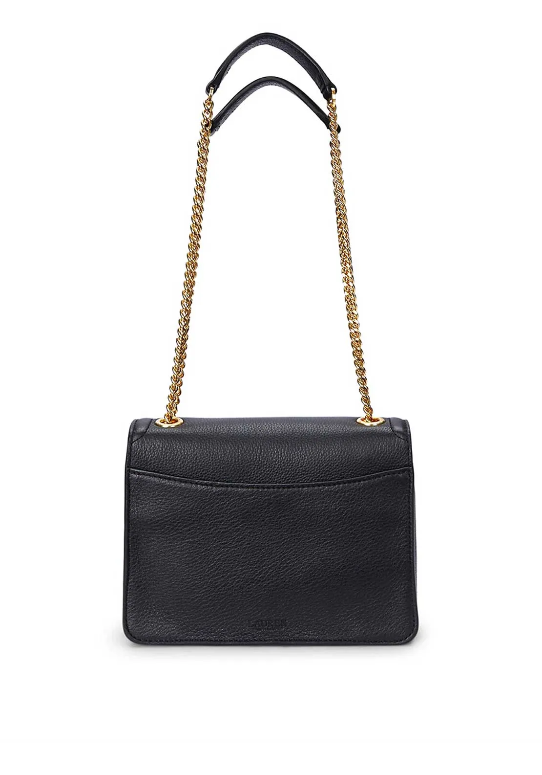 Ralph Lauren Bradley Pebbled Small Shoulder Bag, Black