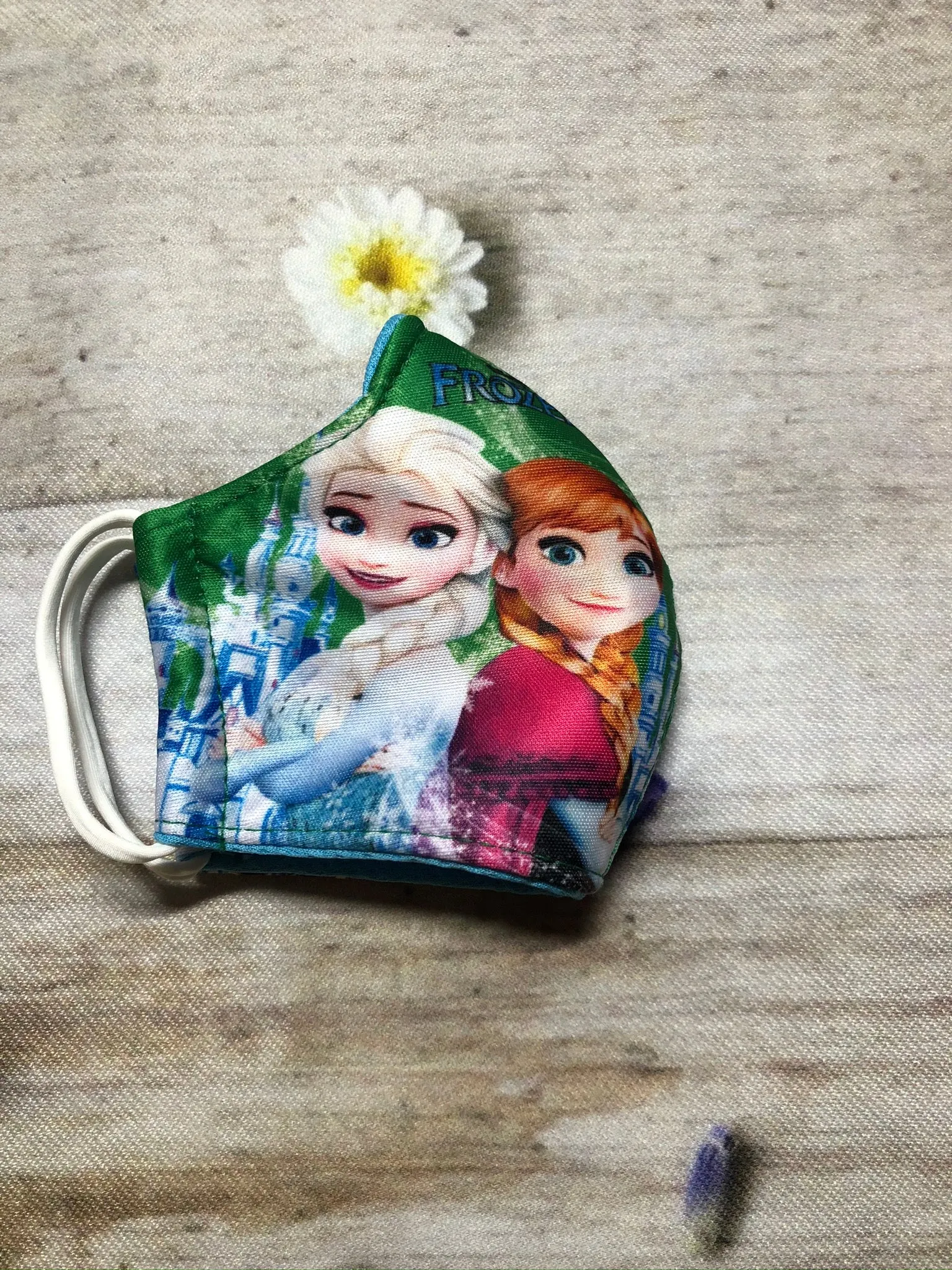 Red hair Elsa and Anna with beanies face masks for girls 2-5 years old