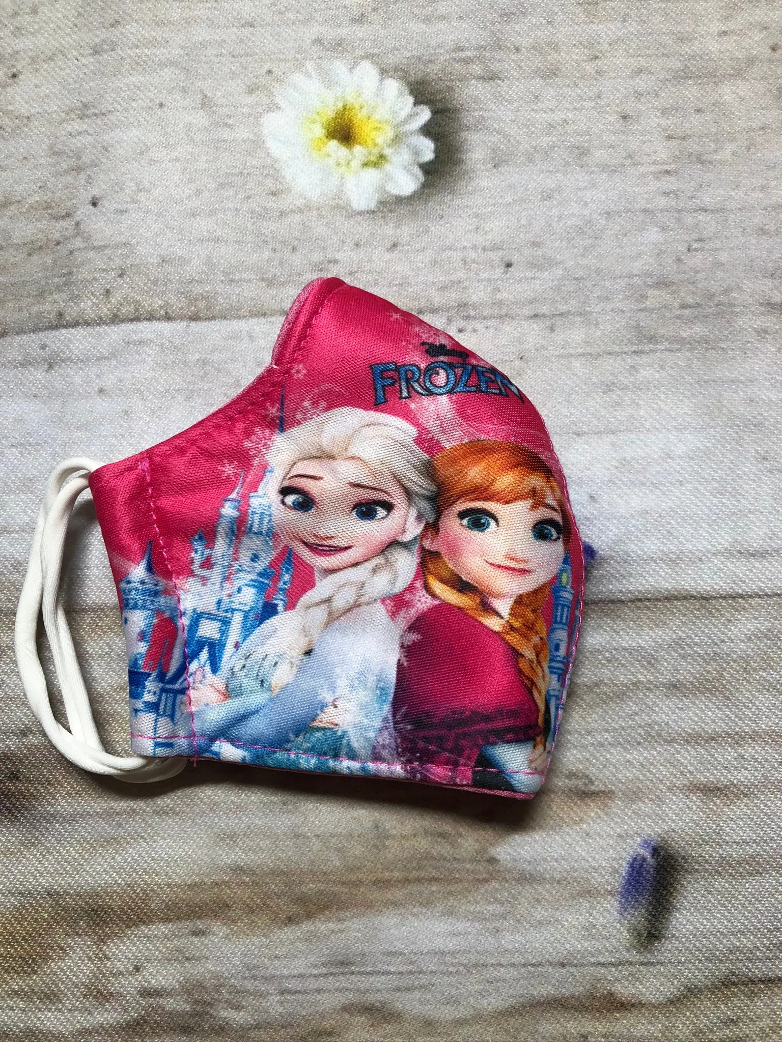 Red hair Elsa and Anna with beanies face masks for girls 2-5 years old