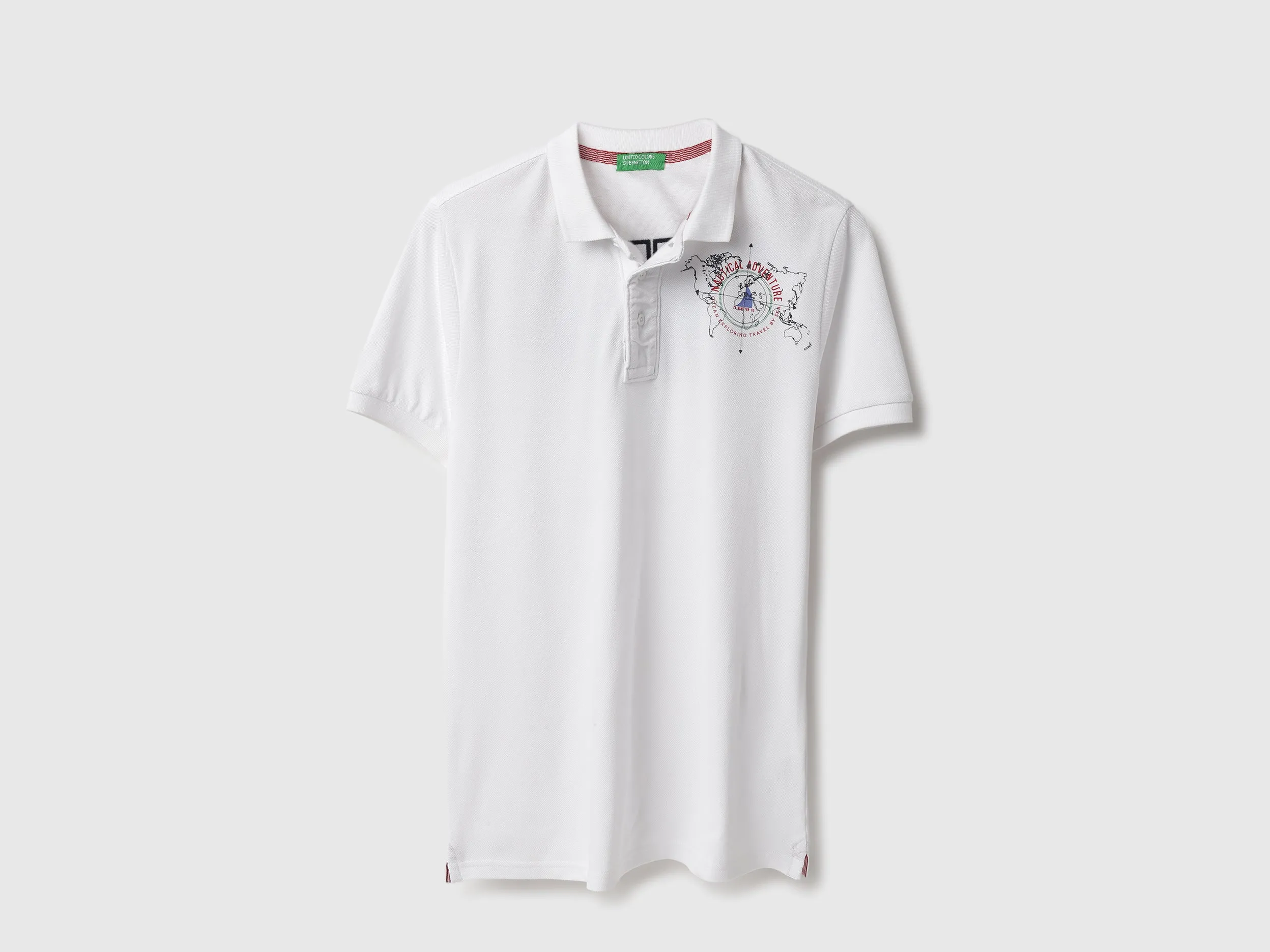 Regular Fit Polo Neck Applique Tshirt