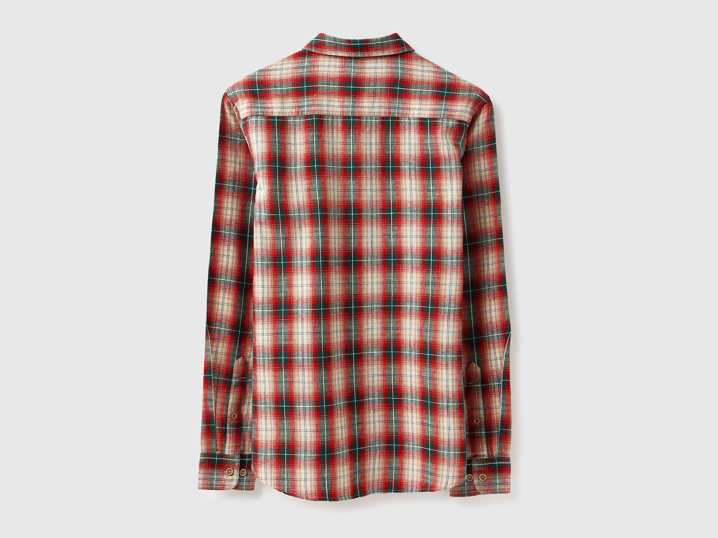 Regular Fit Spread Collar Checkered Shirt
