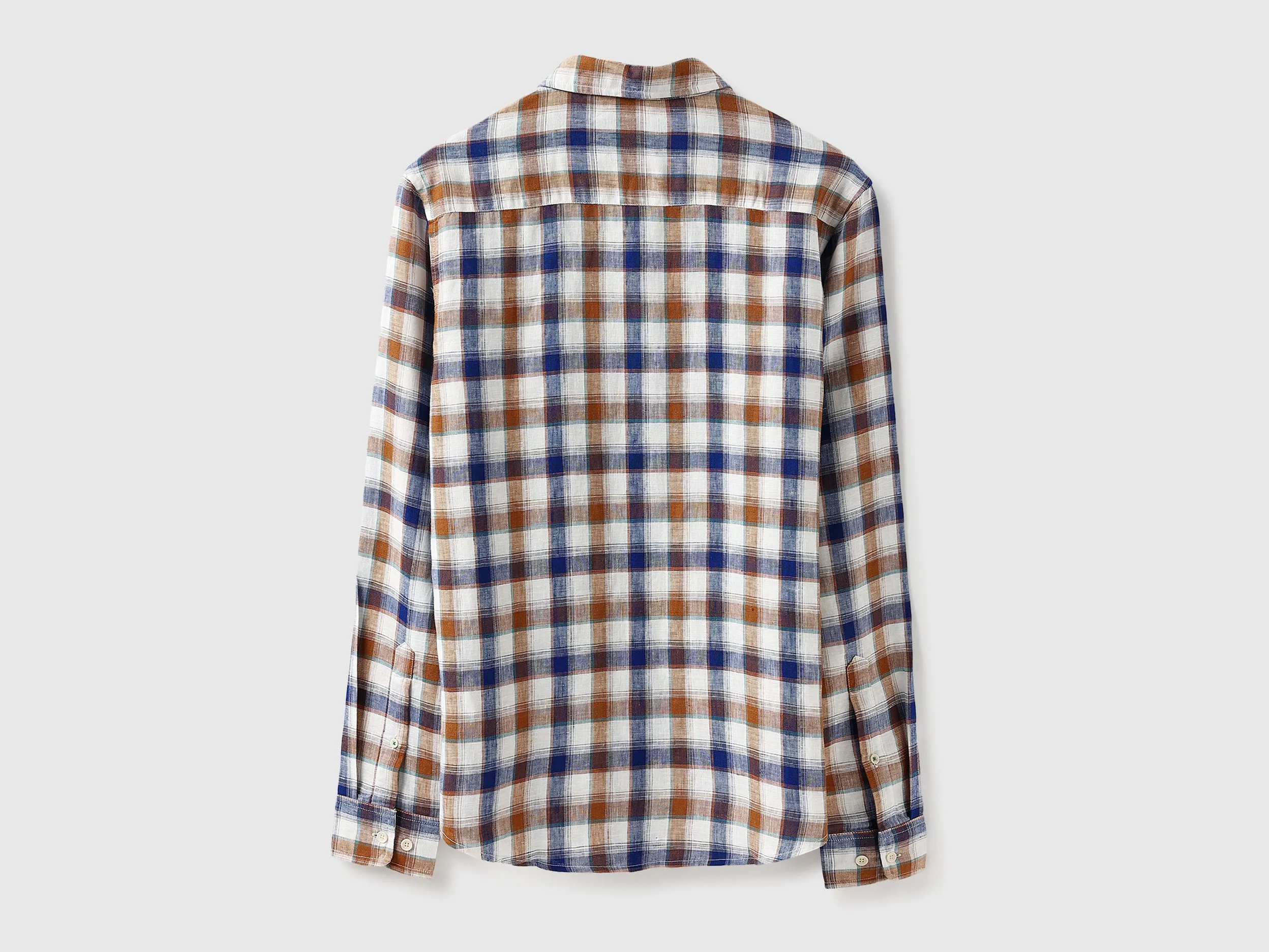 Regular Fit Spread Collar Checkered Shirt