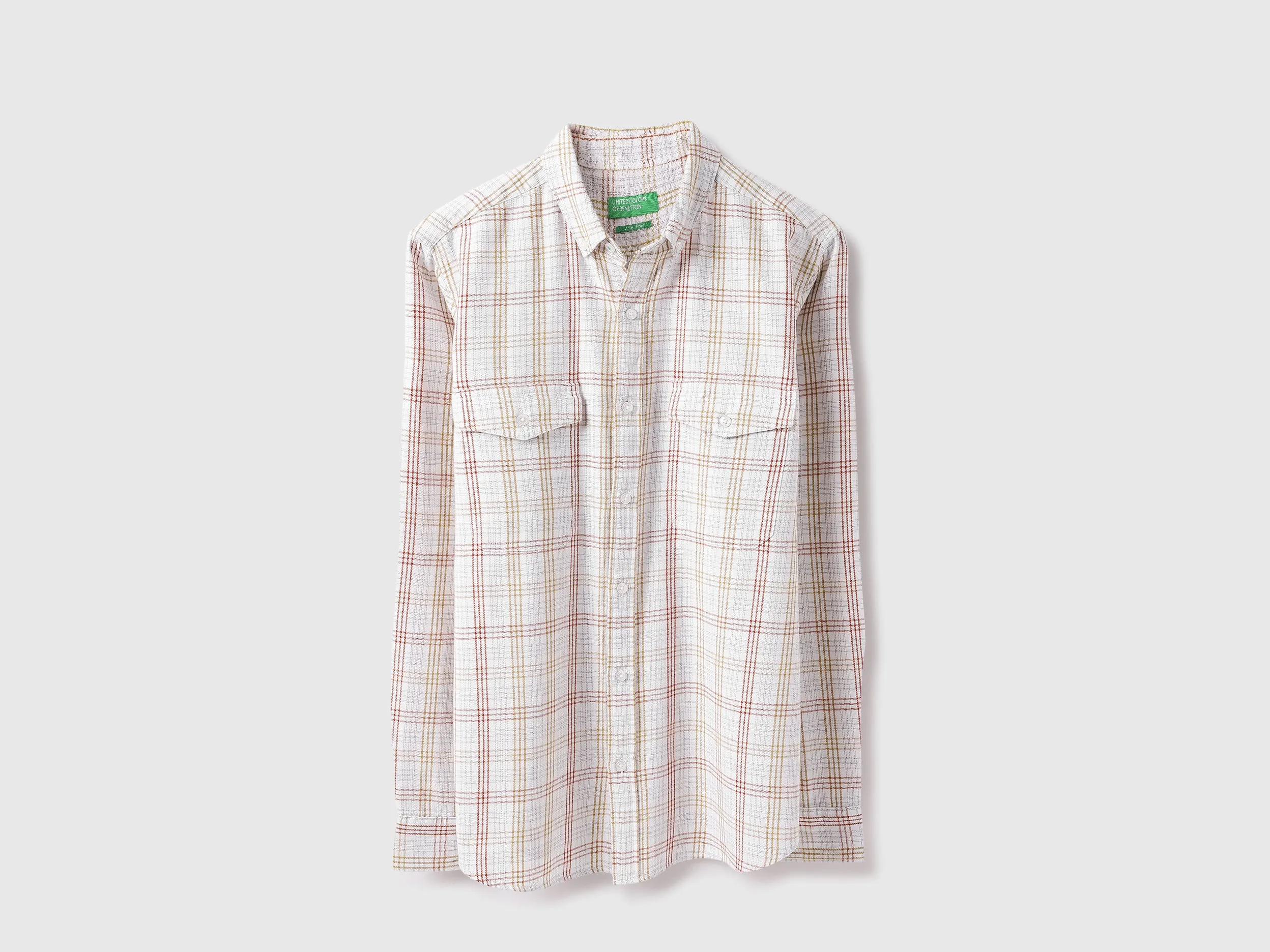 Regular Fit Spread Collar Checkered Shirt