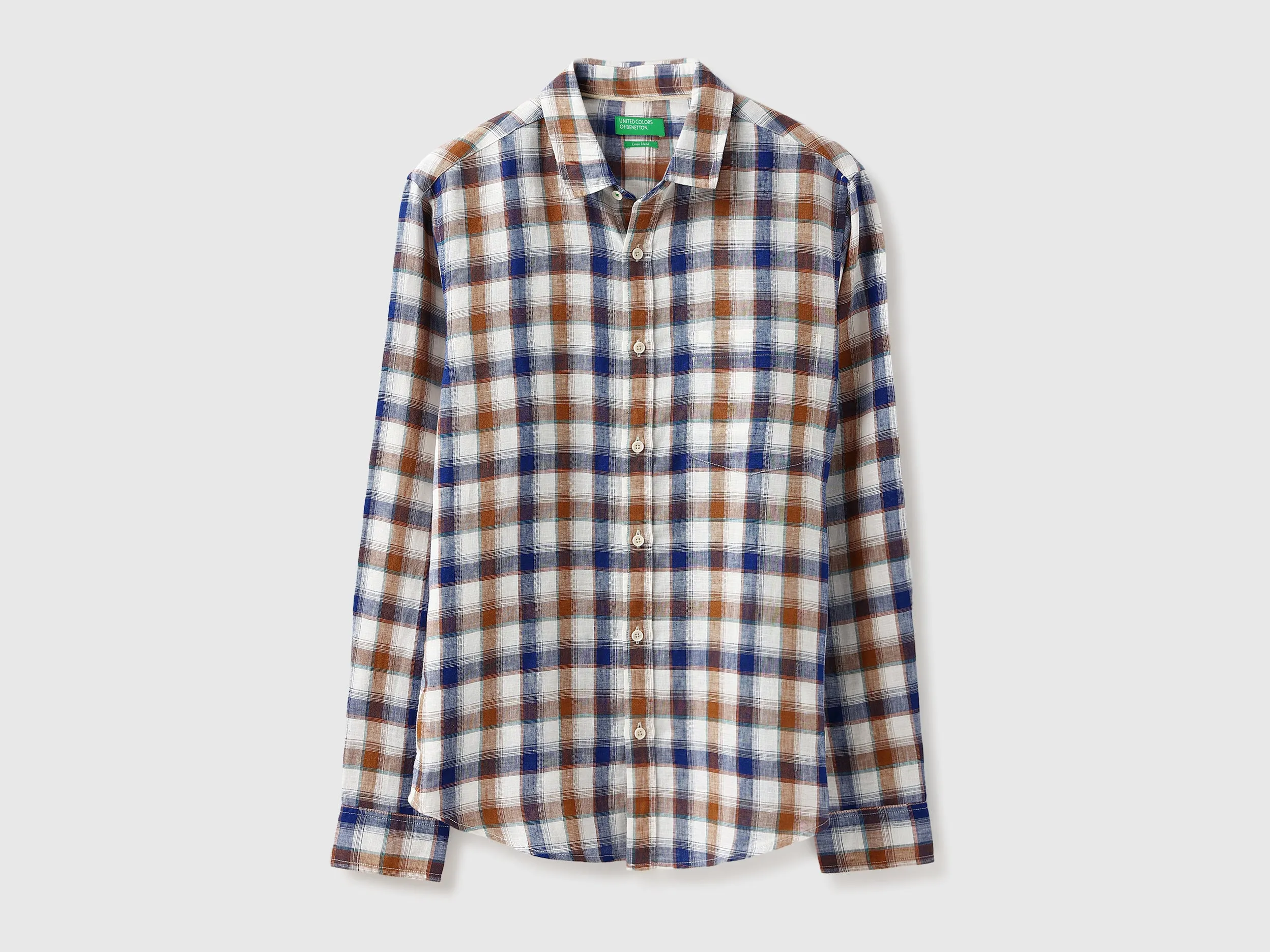 Regular Fit Spread Collar Checkered Shirt