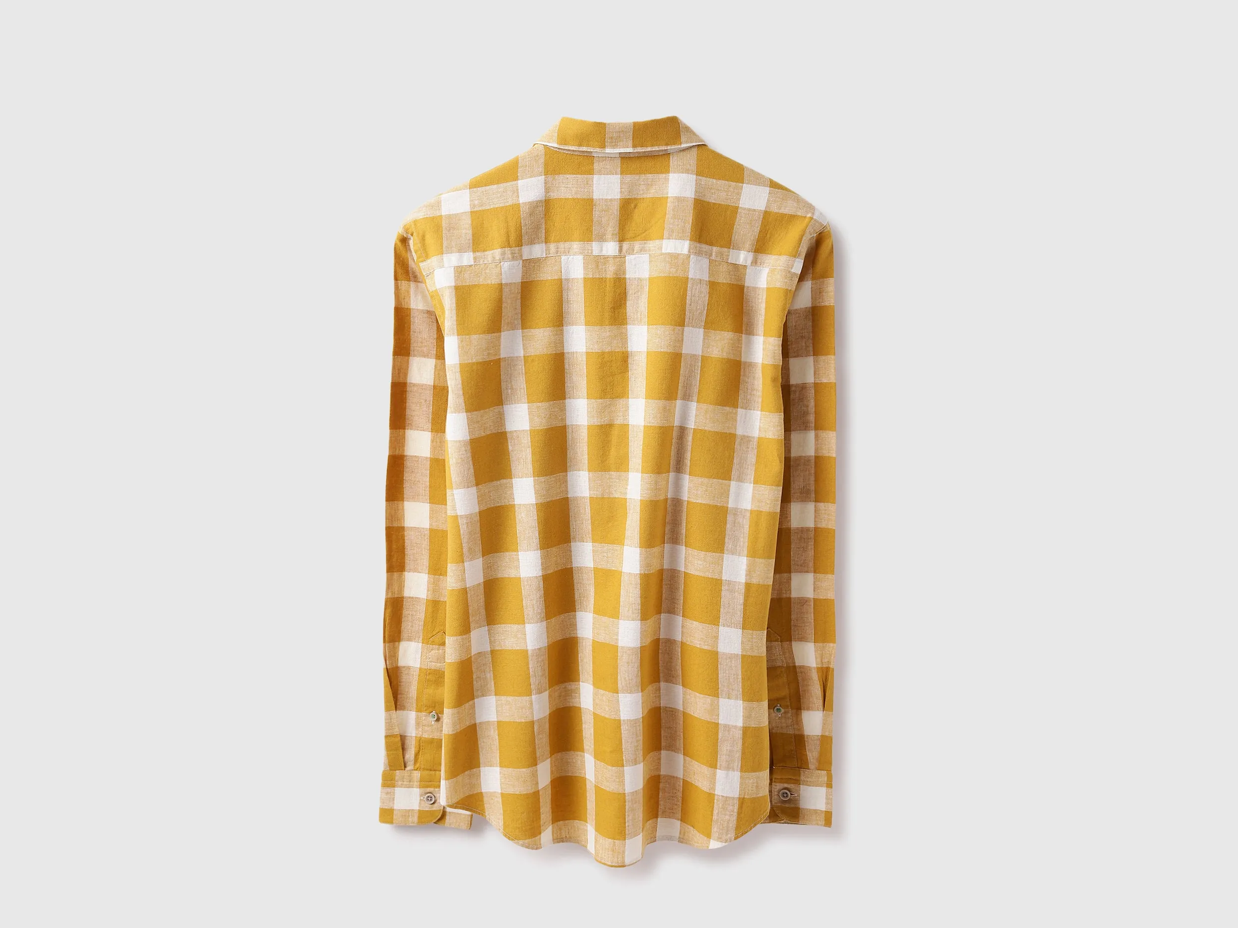 Regular Fit Spread Collar Checkered Shirt