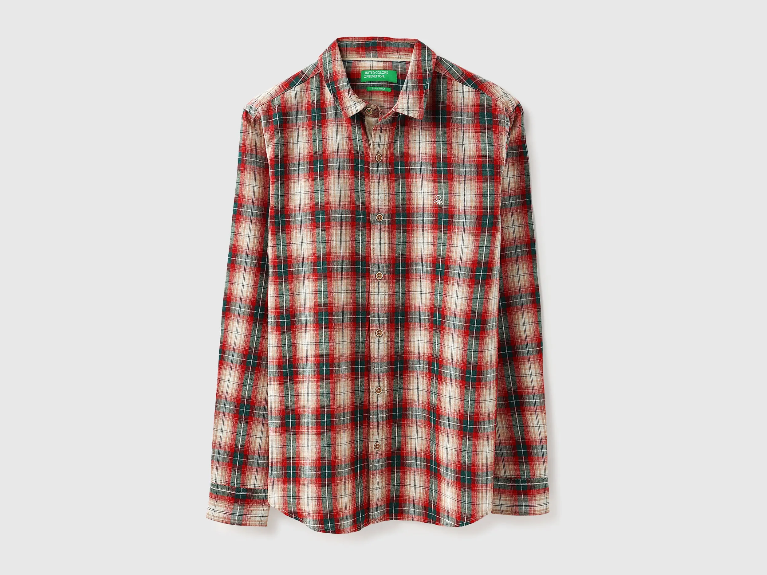 Regular Fit Spread Collar Checkered Shirt