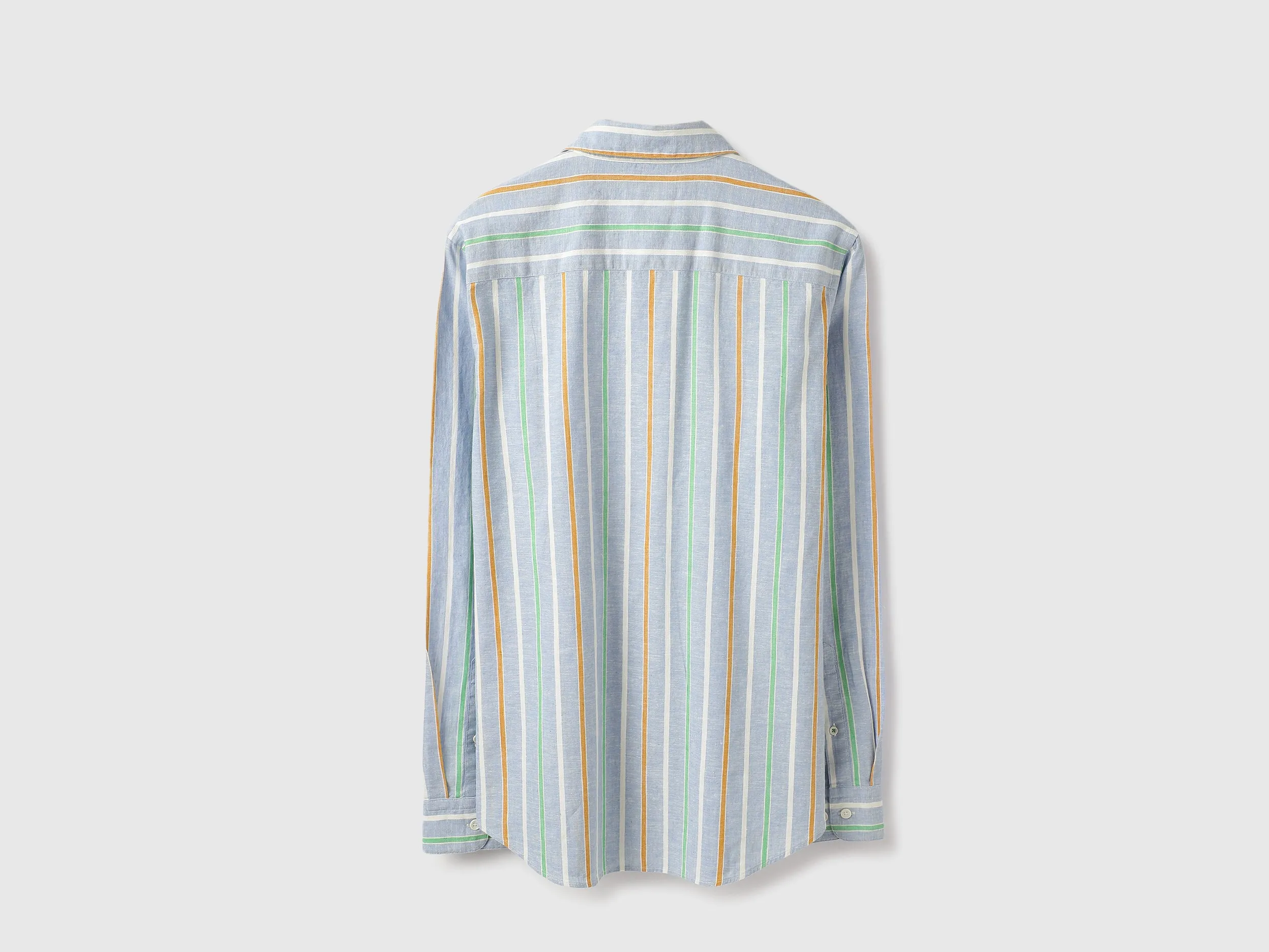Regular Fit Spread Collar Funcolor Striped Shirt