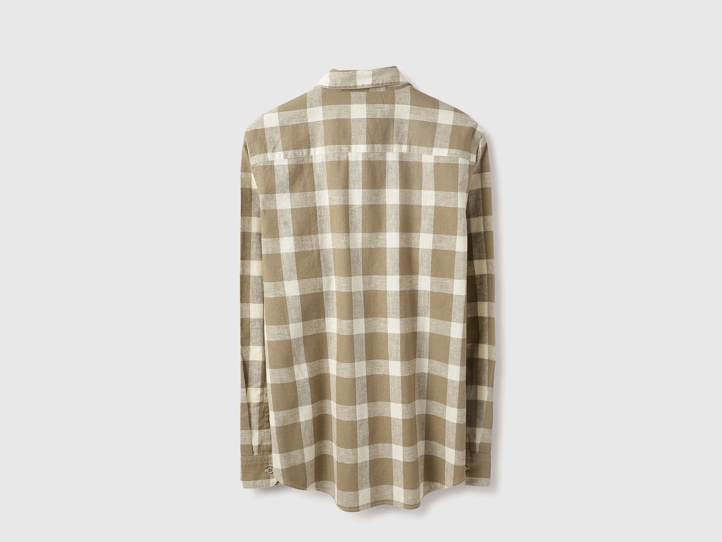 Regular Fit Spread Collar Gingham Checkered Shirt