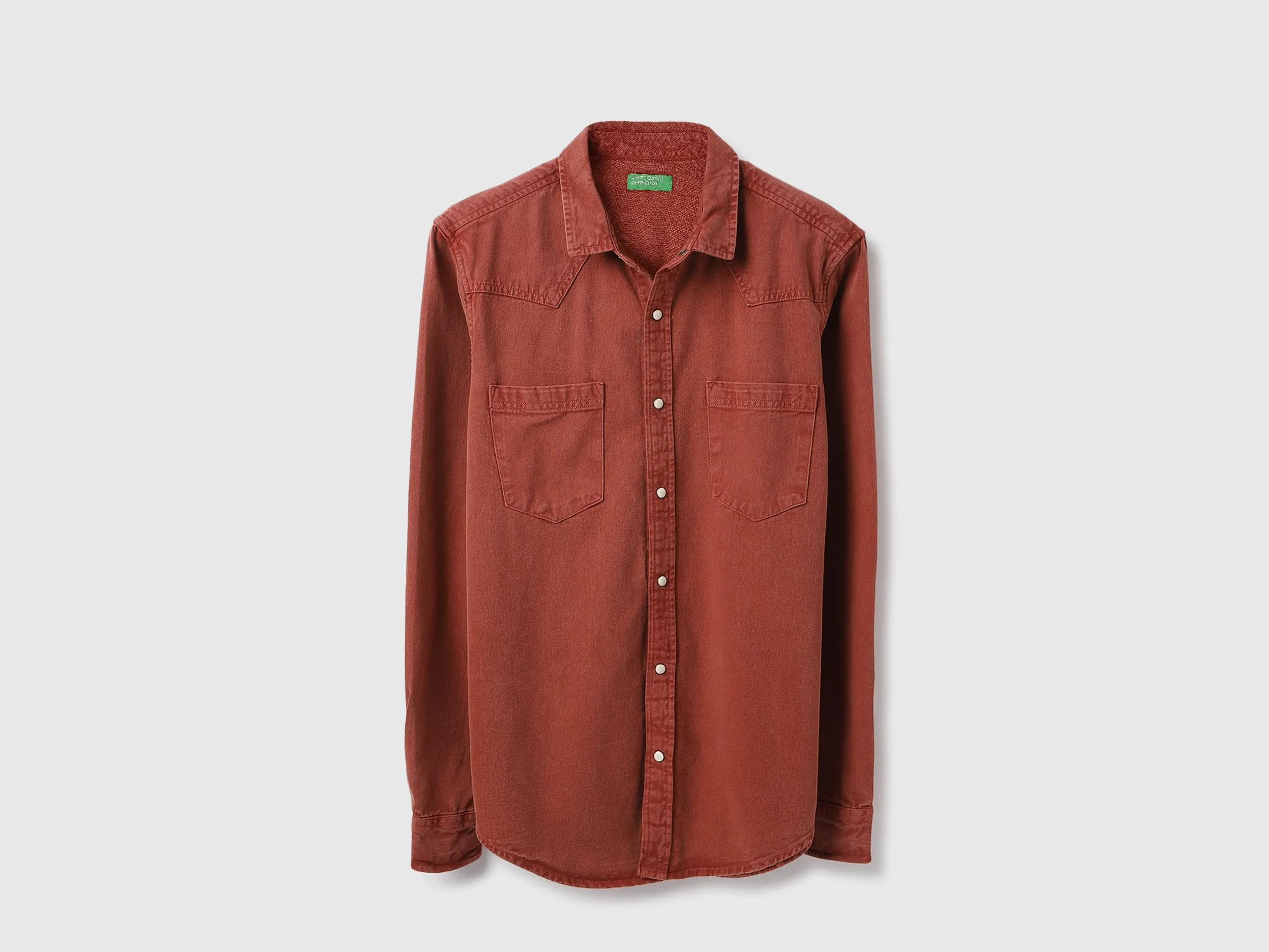 Regular Fit Spread Collar Solid Shirt