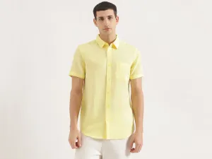 Regular Fit Spread Collar Solid Shirt