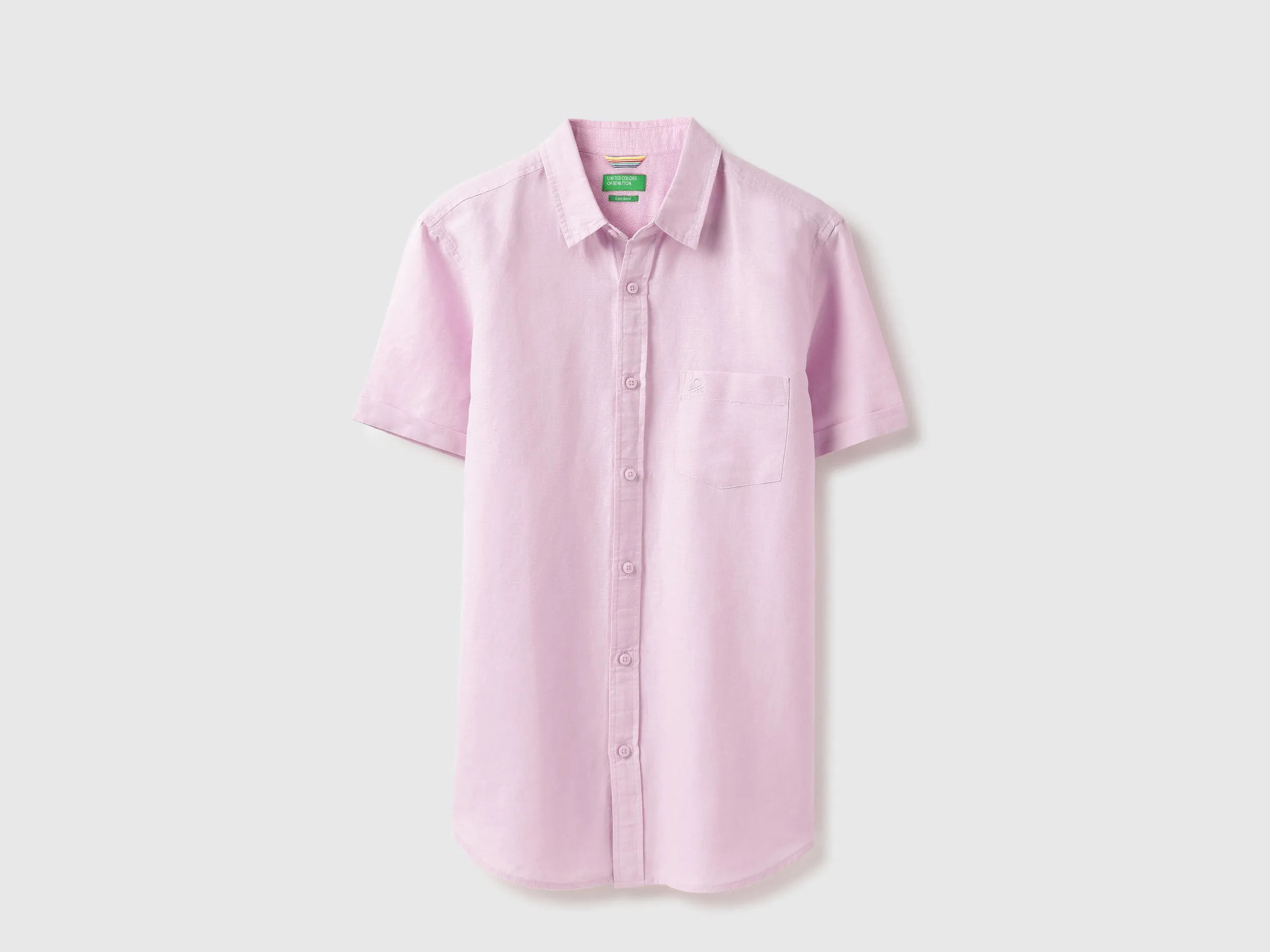 Regular Fit Spread Collar Solid Shirt