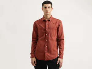 Regular Fit Spread Collar Solid Shirt