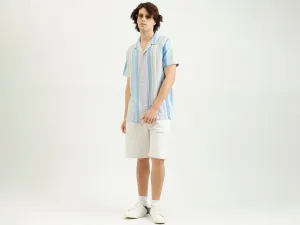 Regular Fit Spread Collar Striped Shirt