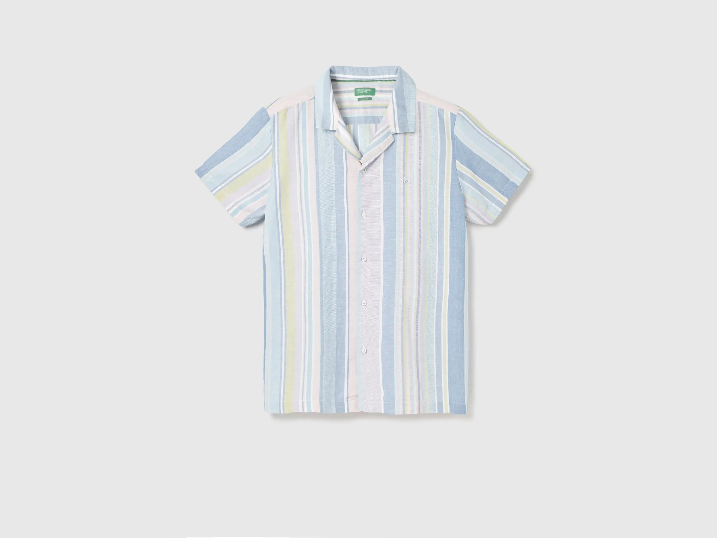 Regular Fit Spread Collar Striped Shirt