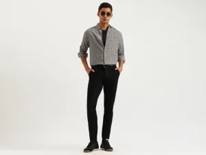 Regular Fit Spread Collar Vertical Striped Shirt