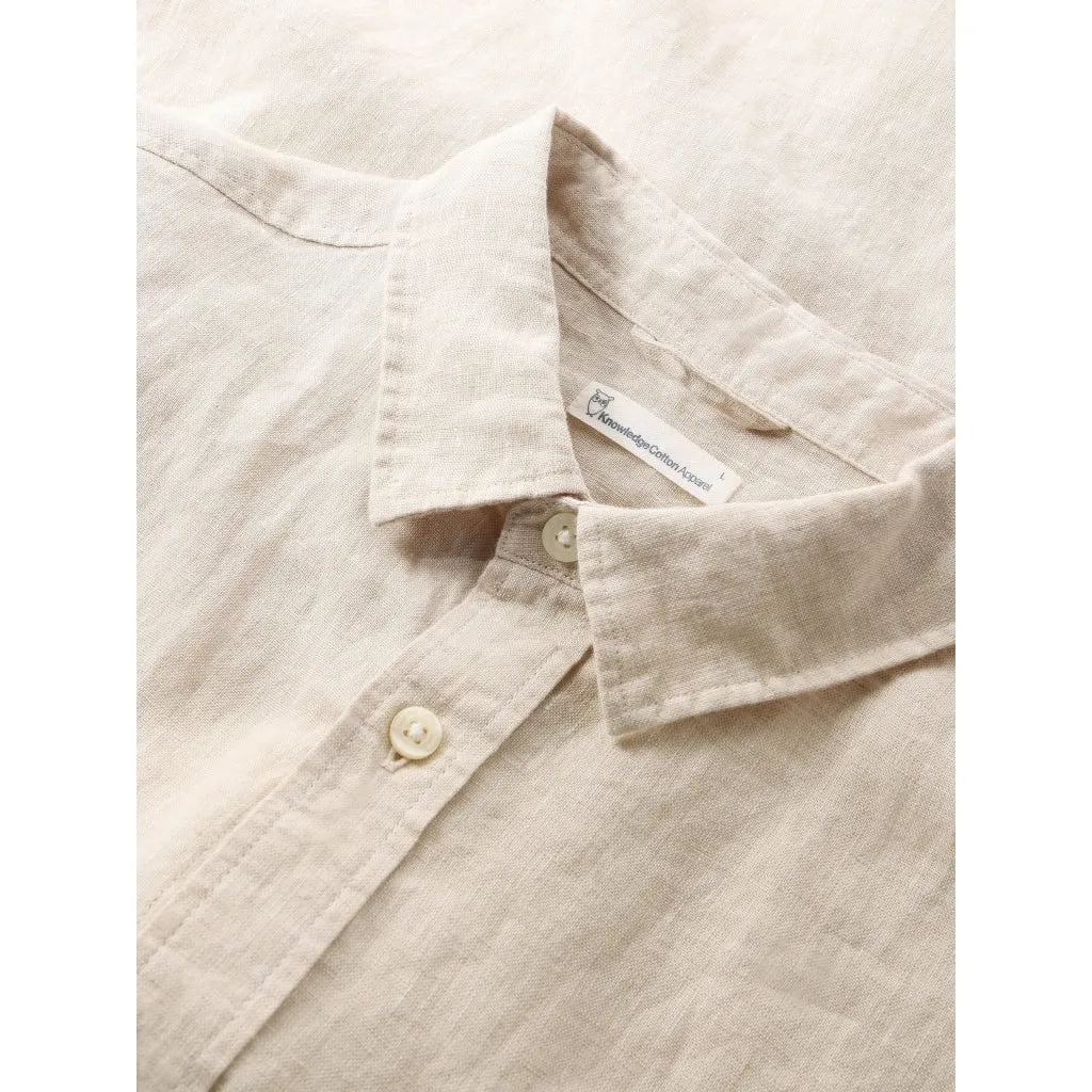 regular linen shirt in light feather grey