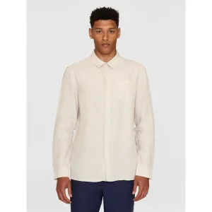 regular linen shirt in light feather grey