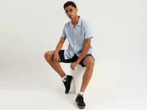 Relaxed Fit Resort Collar Textured Shirt