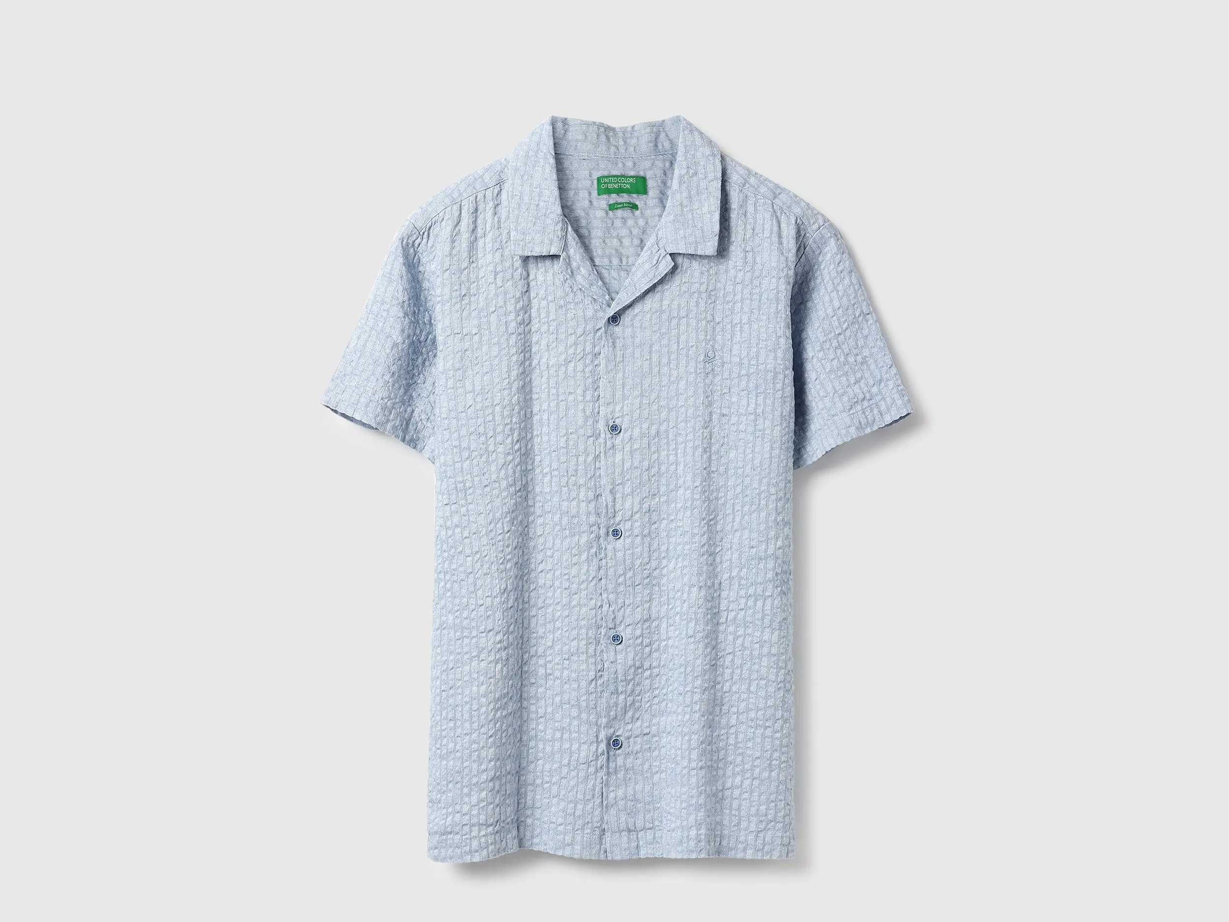 Relaxed Fit Resort Collar Textured Shirt