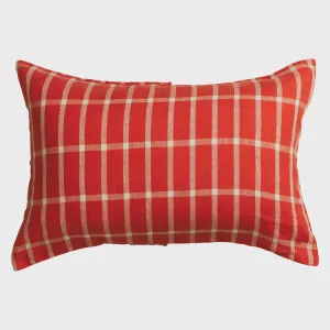 Remi Linen Pillowcase Set - Scarlet