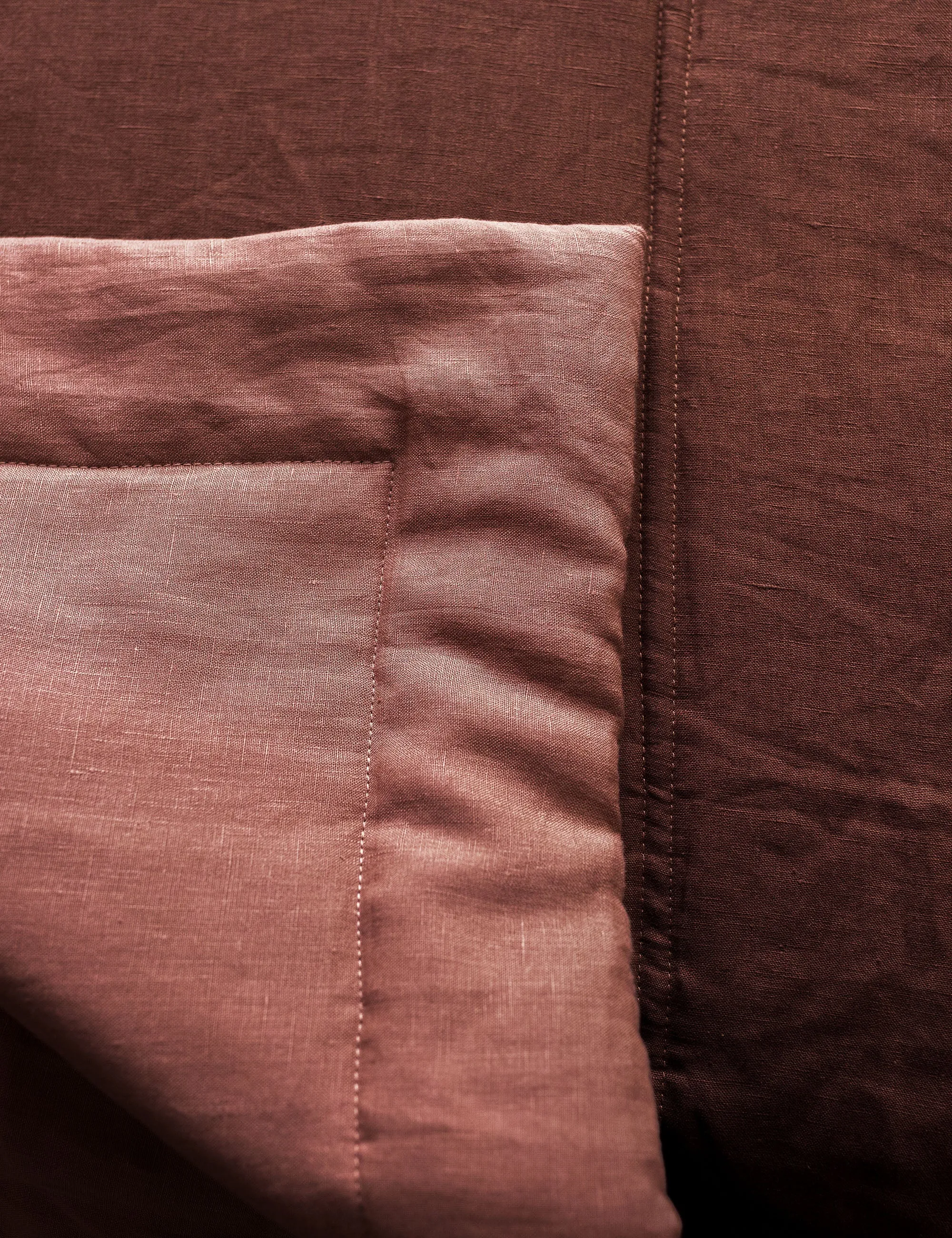 REVERSIBLE QUILTED BEDCOVER SET | MAPLE/GRENACHE