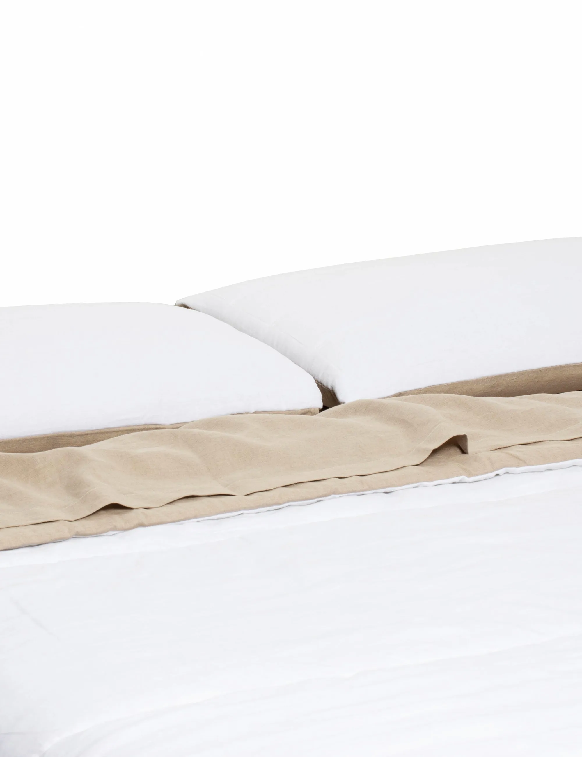 REVERSIBLE QUILTED BEDCOVER SET | WHITE/NATURAL