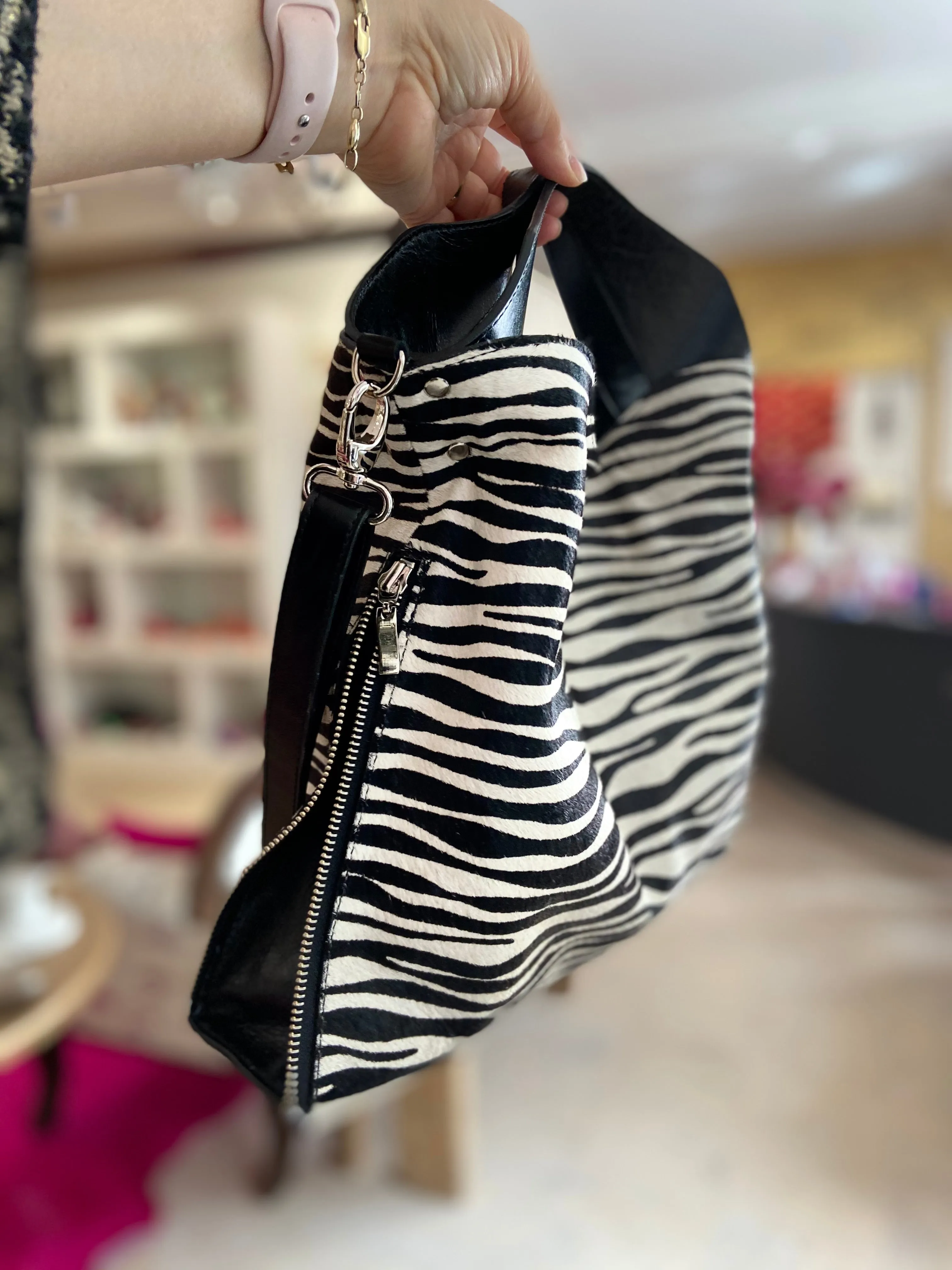 Riche - Zebra Black Handbag- Limited edition