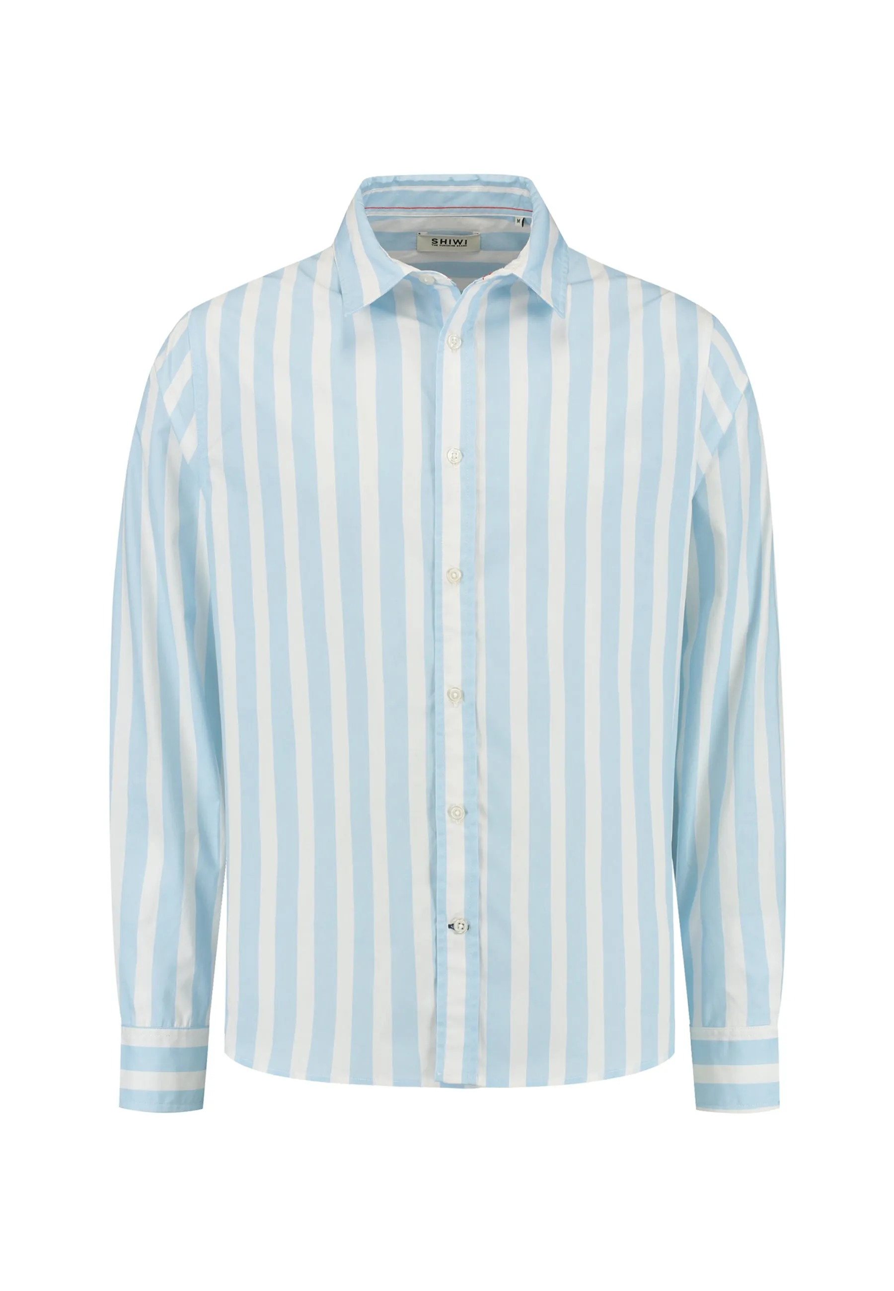 RICK long sleeve shirt block stripe | blue cloud