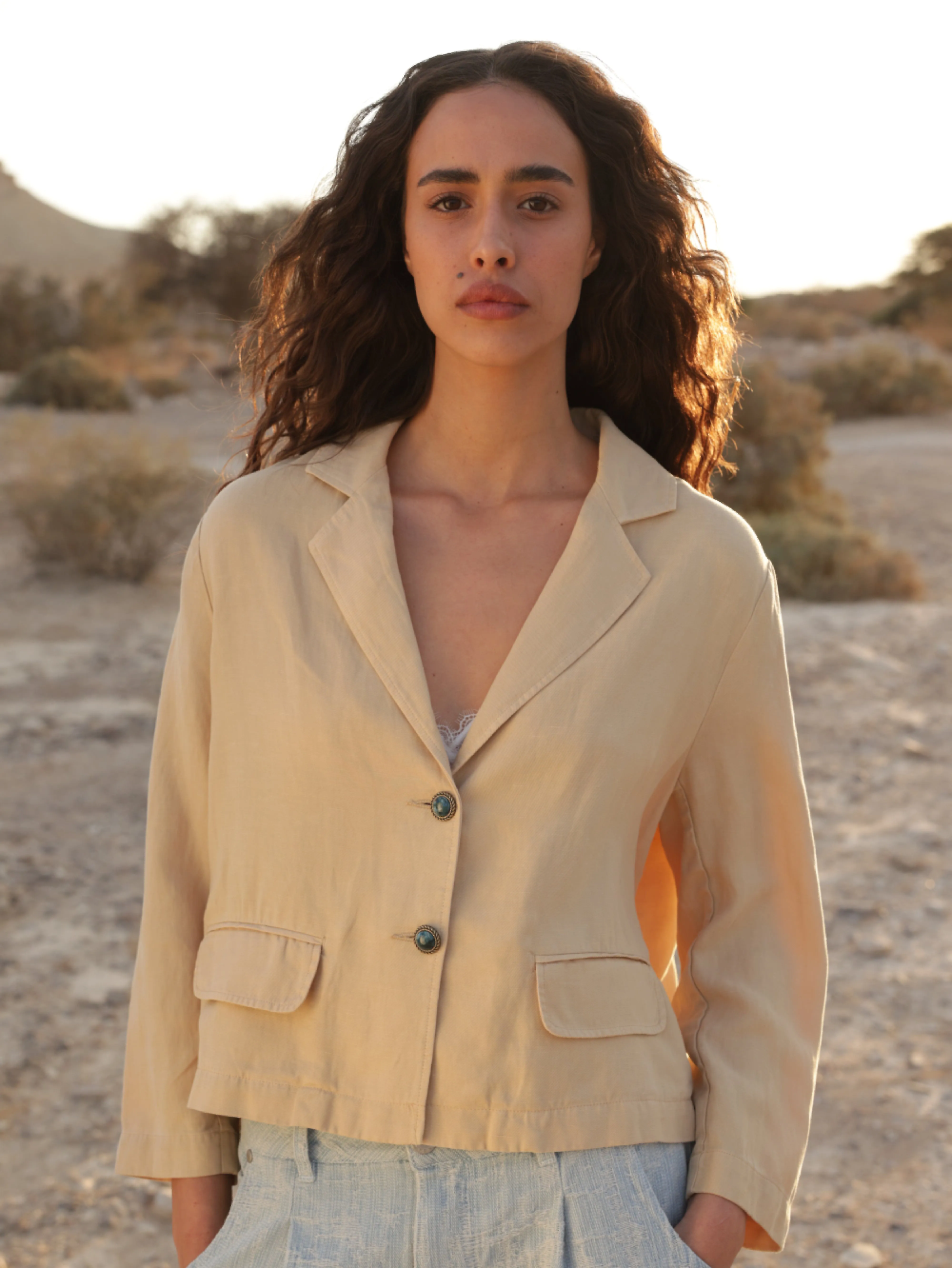 Rim pocket blazer