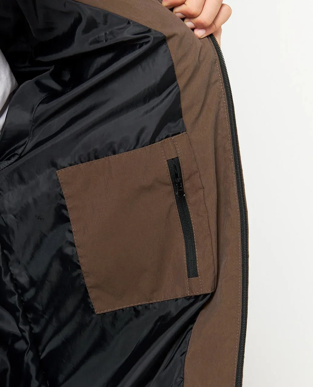 Rip Curl Puffer Jacket Fade Out Chord Chocolate