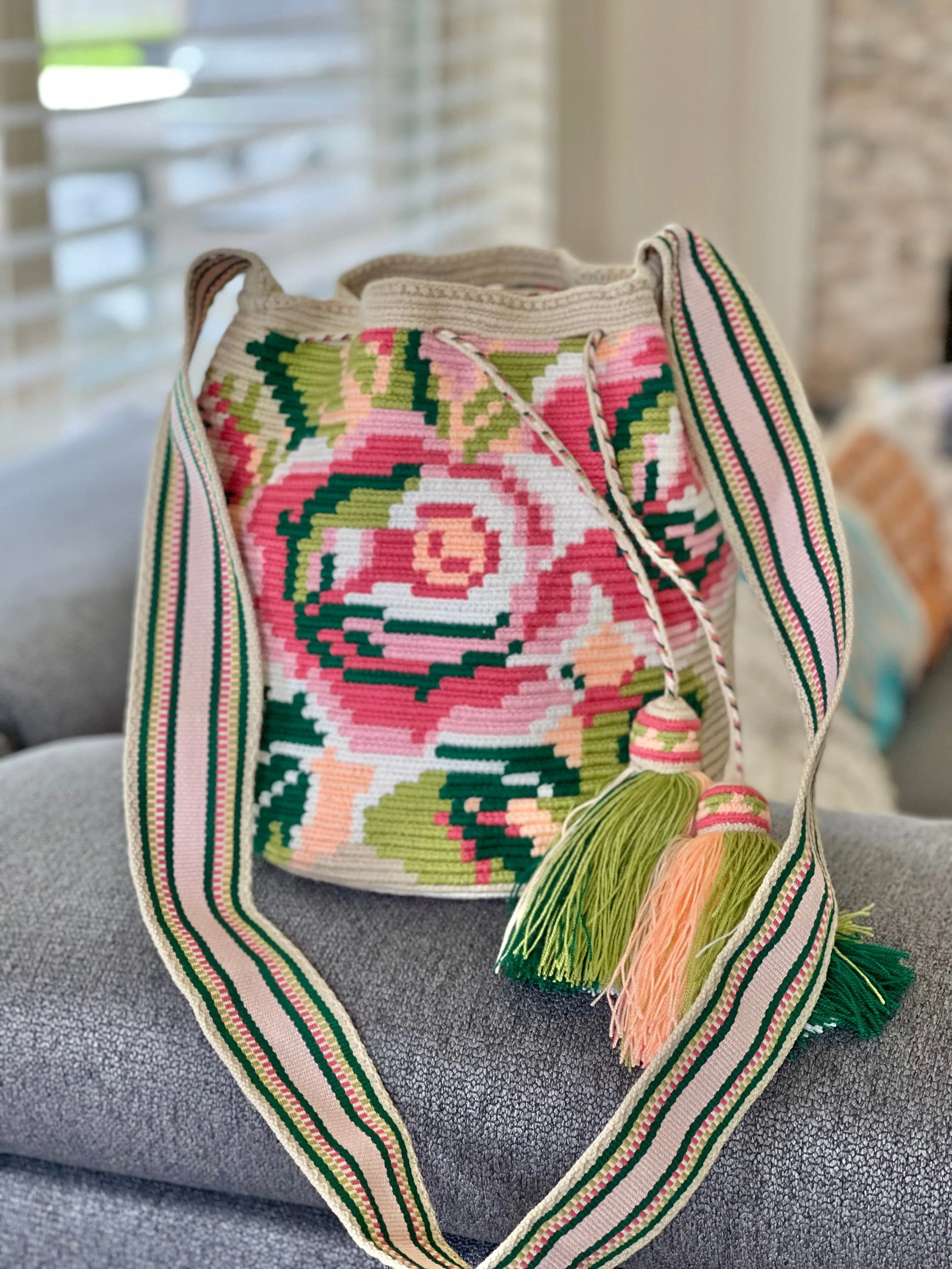 Rose Crochet Bags | Spring Crossbody Bags