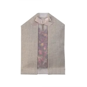 Rose Hanger Sachet Natural Linen