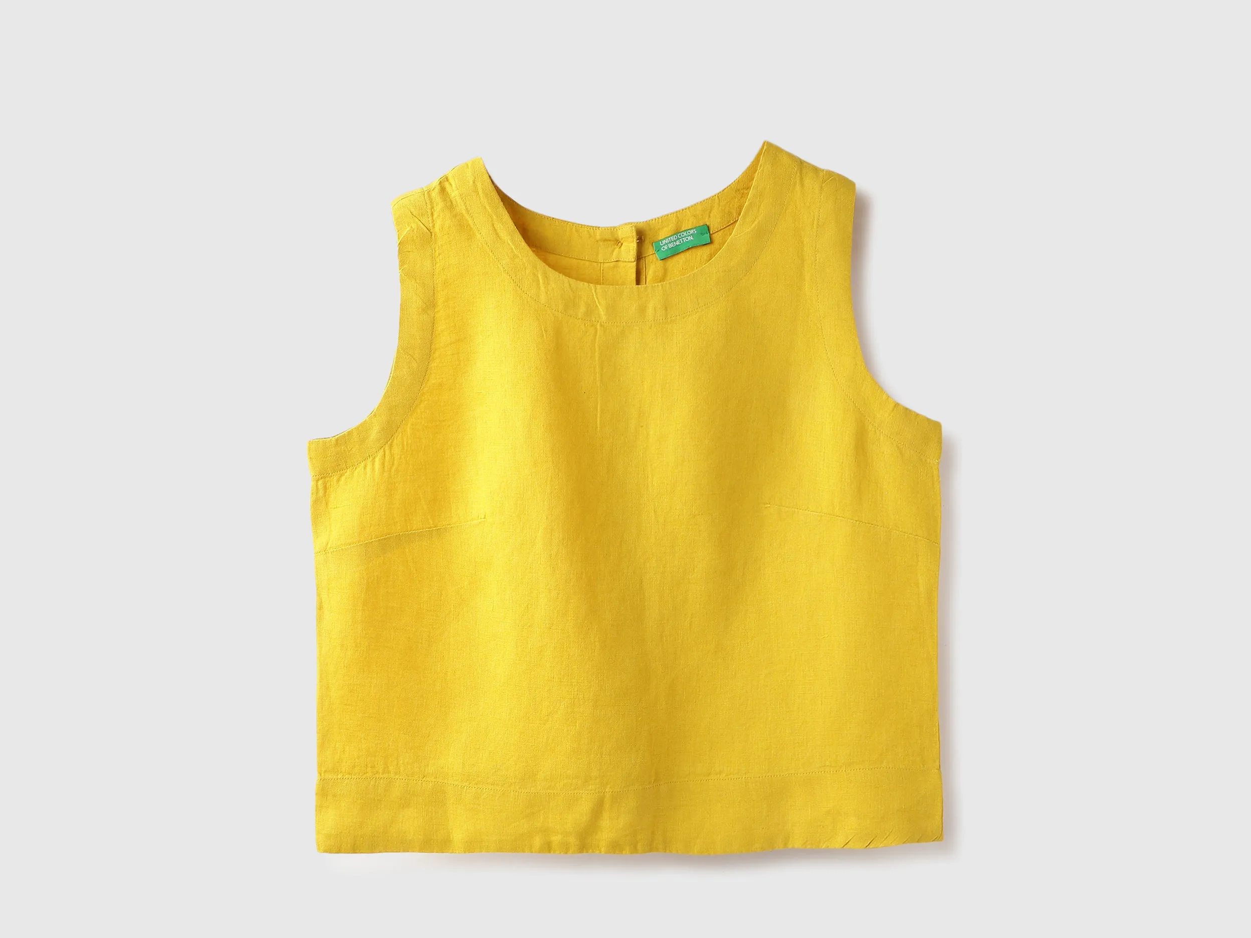 Round Neck Solid Tank Top