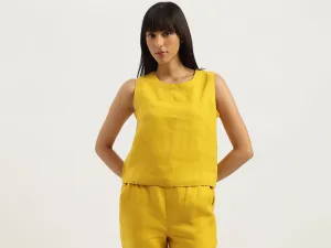 Round Neck Solid Tank Top