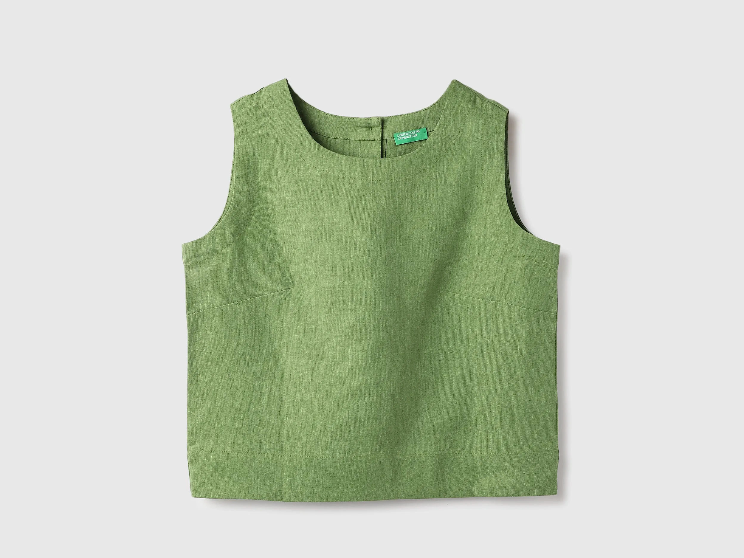 Round Neck Solid Tank Top