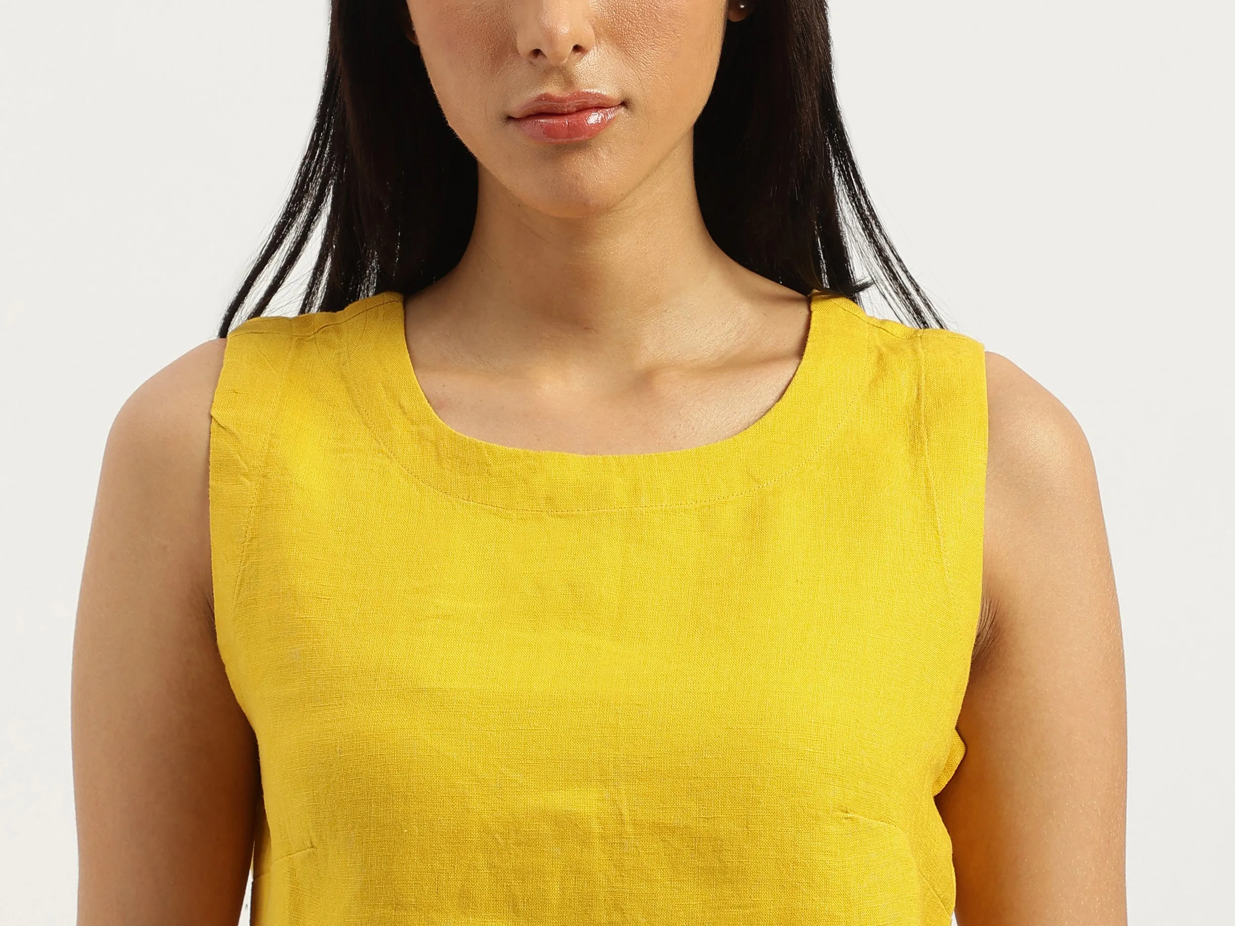 Round Neck Solid Tank Top