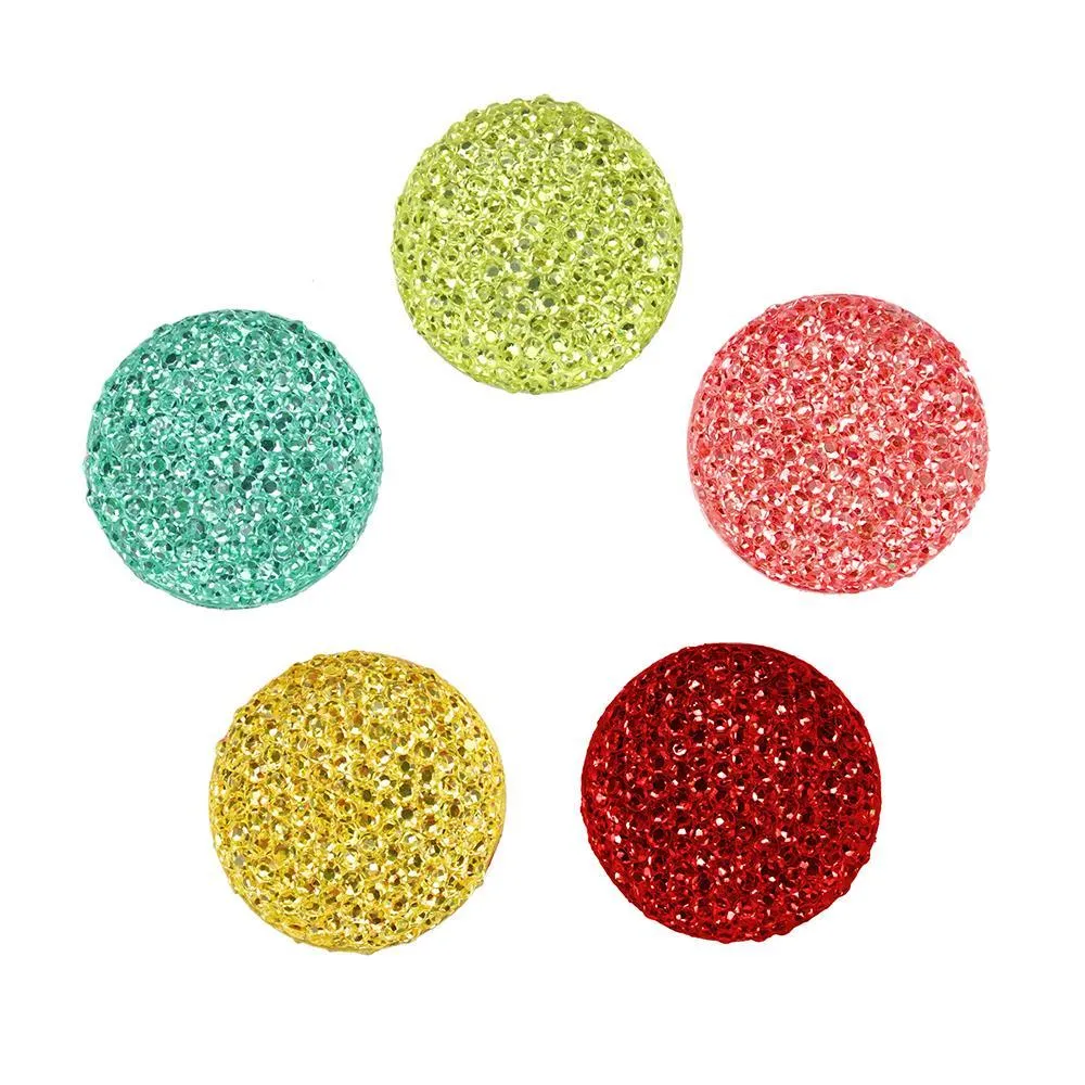 Round Self Adhesive Diamond Cluster Gems, 10-count