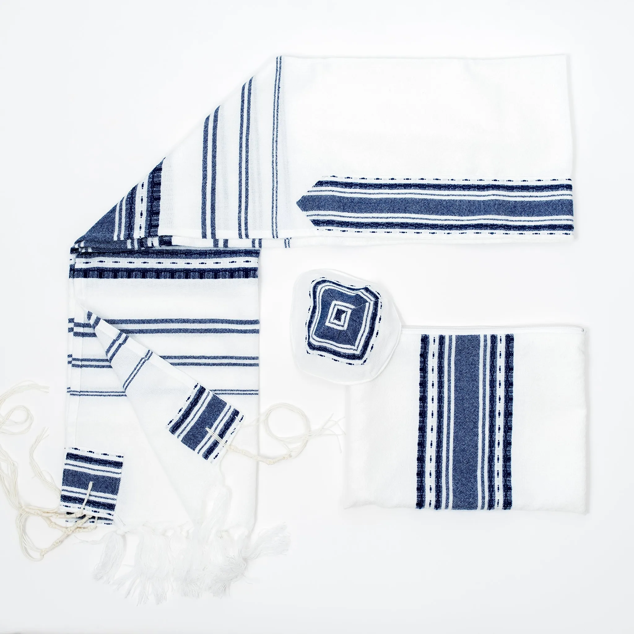 Samuel - Wool Tallit  - Blue