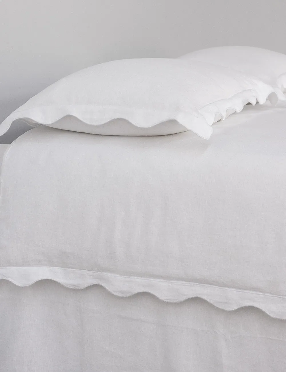 SCALLOP QUILT SET | WHITE
