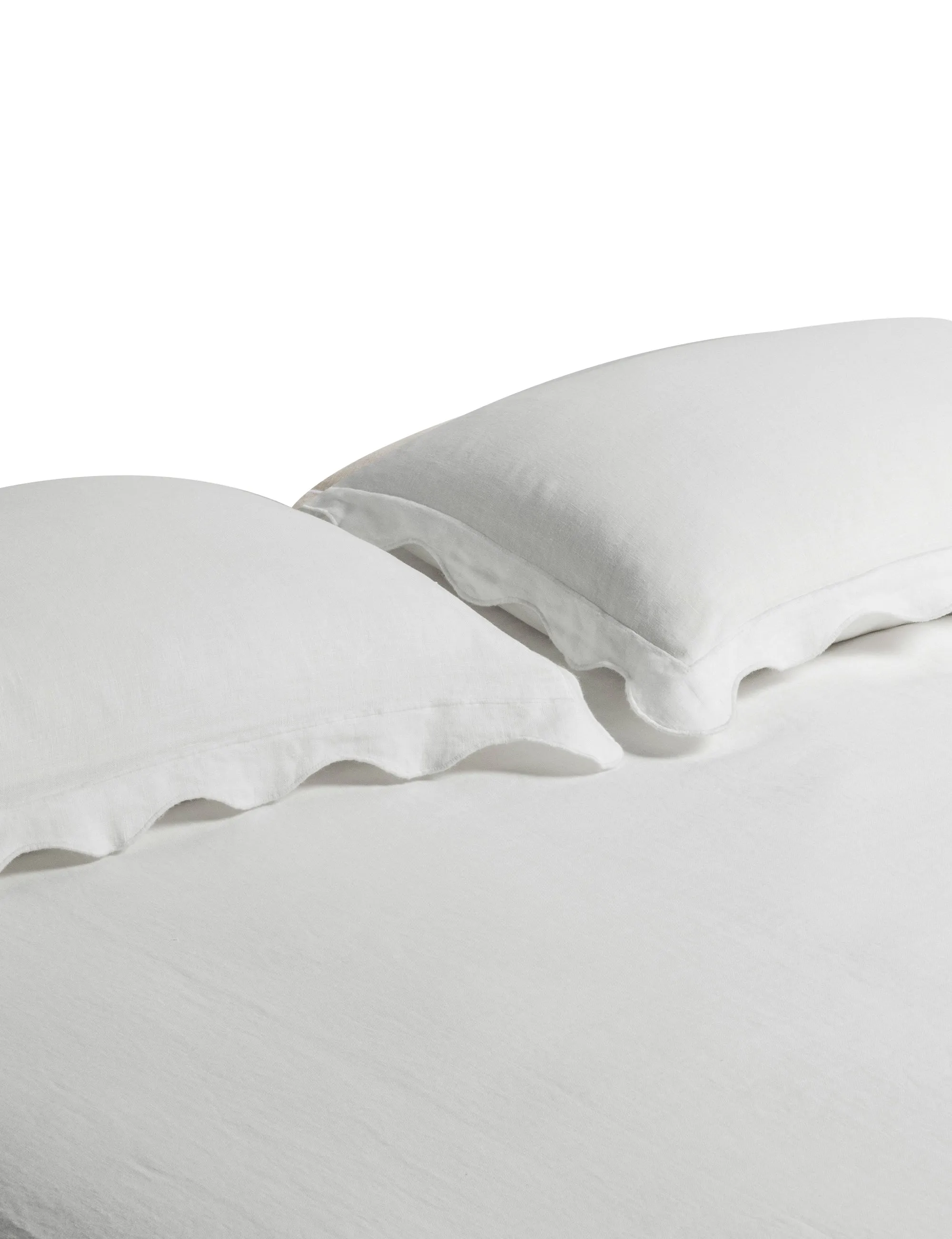 SCALLOP QUILT SET | WHITE