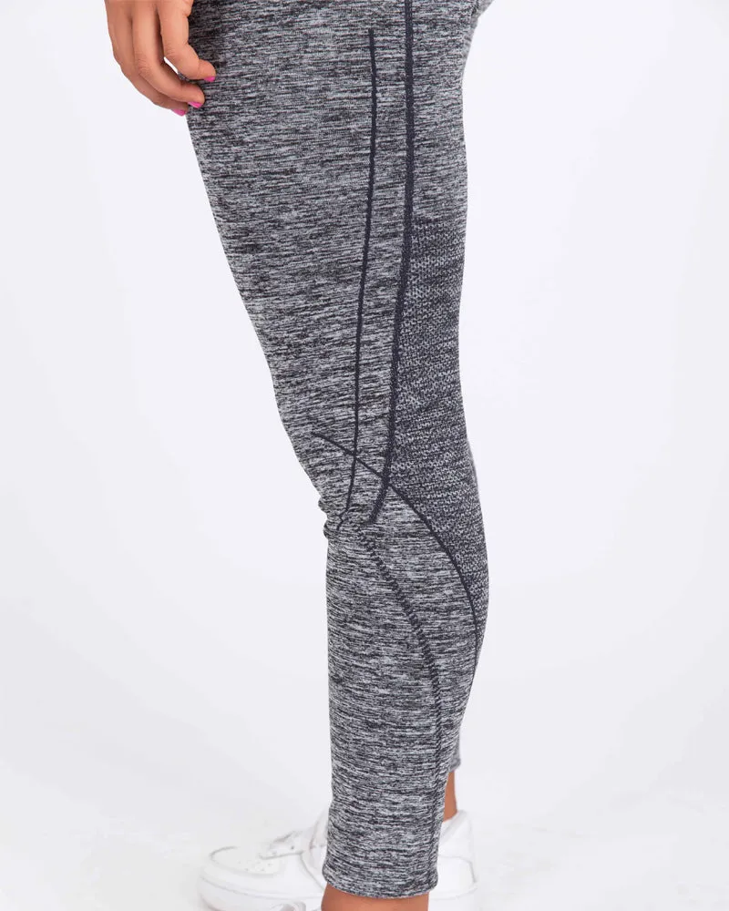 Seamless Sports Leggings - Grey Marl