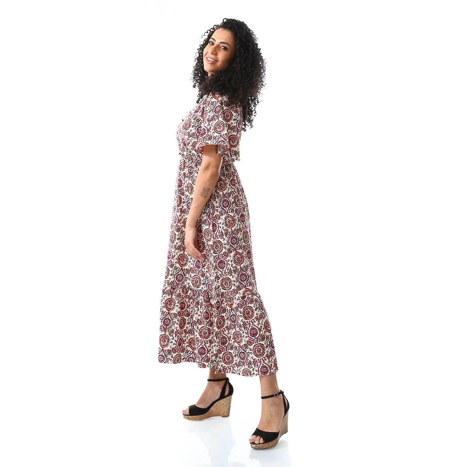 short_sleeeves_floral_dress_havan