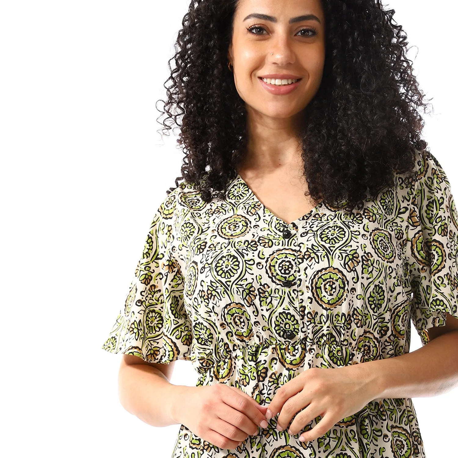 short_sleeeves_floral_dress_light_green