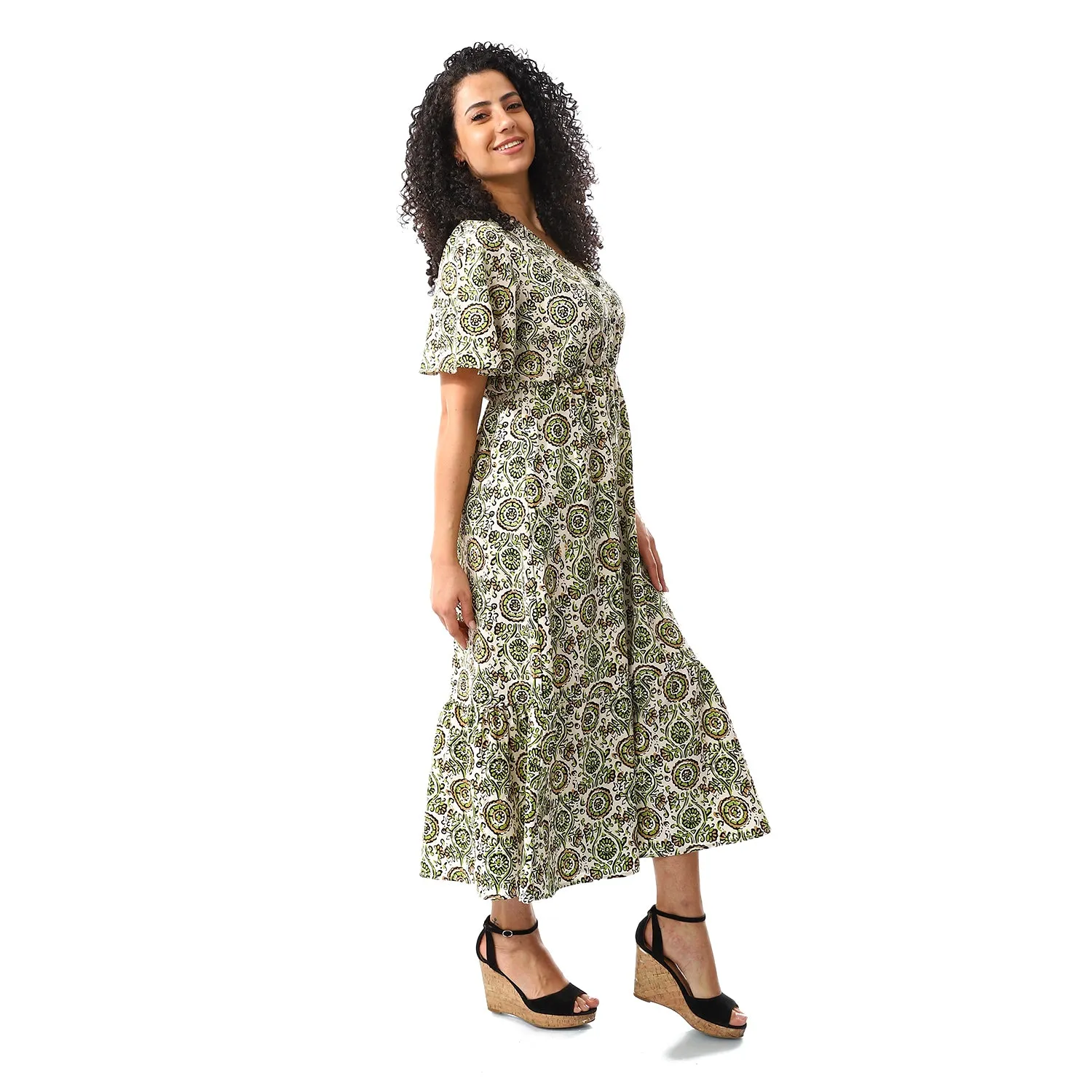 short_sleeeves_floral_dress_light_green