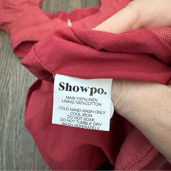 Showpo Amalie The Label Linen Puff Sleeve Crop Top &amp; Skirt Set 2US