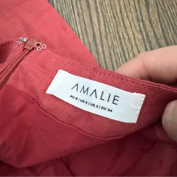 Showpo Amalie The Label Linen Puff Sleeve Crop Top &amp; Skirt Set 2US